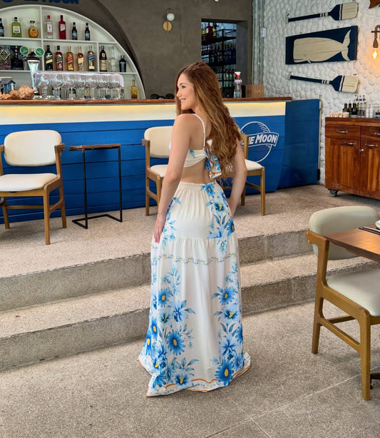 Vestido Argola Azul